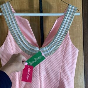 Lilly Pulitzer Pink Dress with Silver Accents